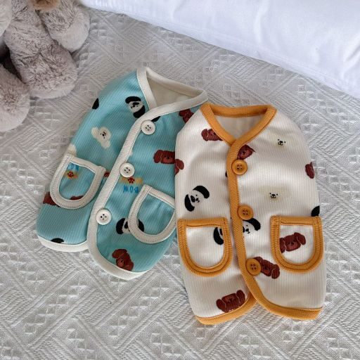 小狗拼色睡眠背心