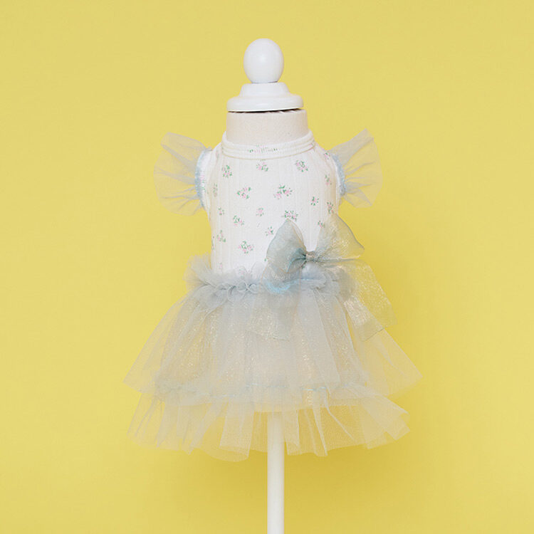 Lianne Romantic Dress (Mint Gray)