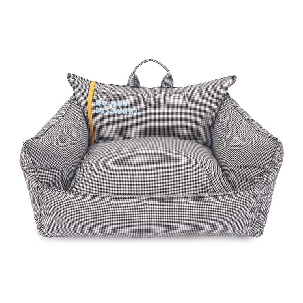 Do Not Disturb Cushion (Black Check)