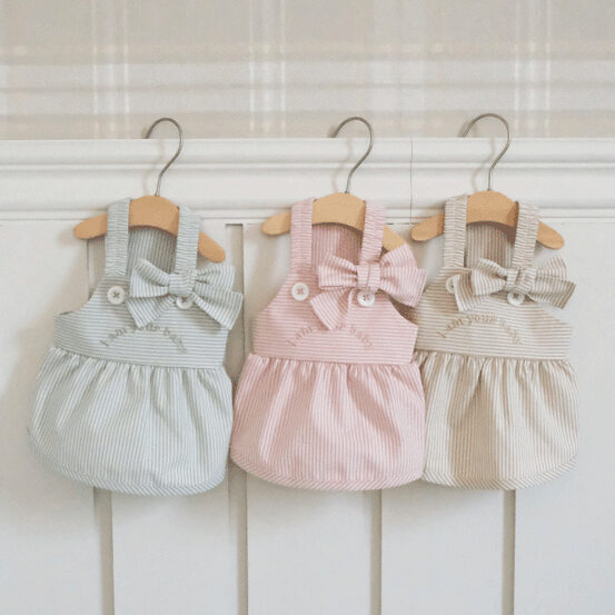 Baby 條紋鈕扣連身裙