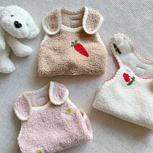 韓國刺繡抓絨睡眠背心