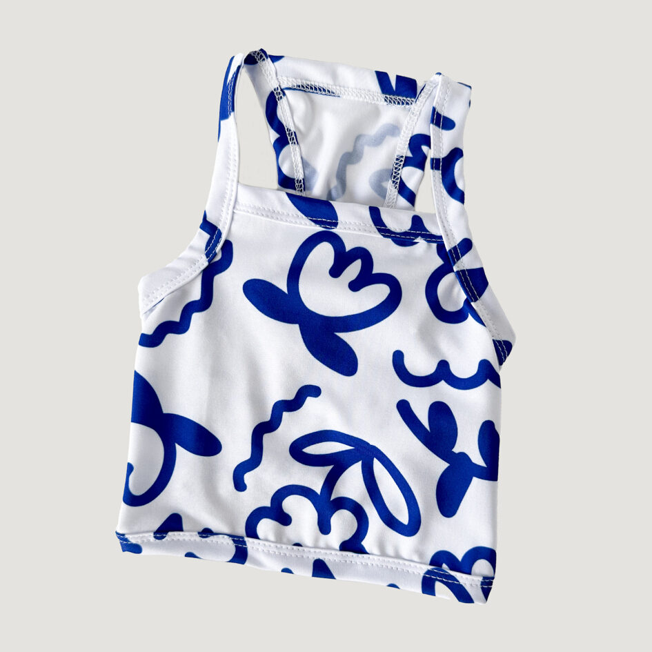Blue Flower Cooling Croptop